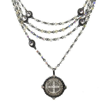 Magdalena in Rhodium-Virgins Saints and Angels-Swag Designer Jewelry