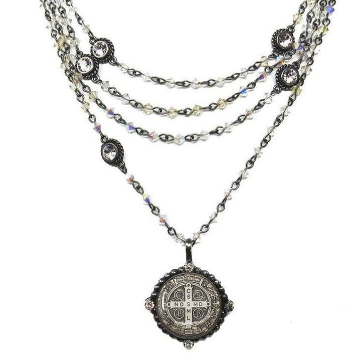Magdalena in Rhodium-Virgins Saints and Angels-Swag Designer Jewelry