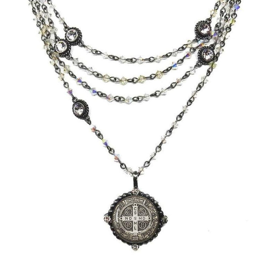 Magdalena in Rhodium-Virgins Saints and Angels-Swag Designer Jewelry