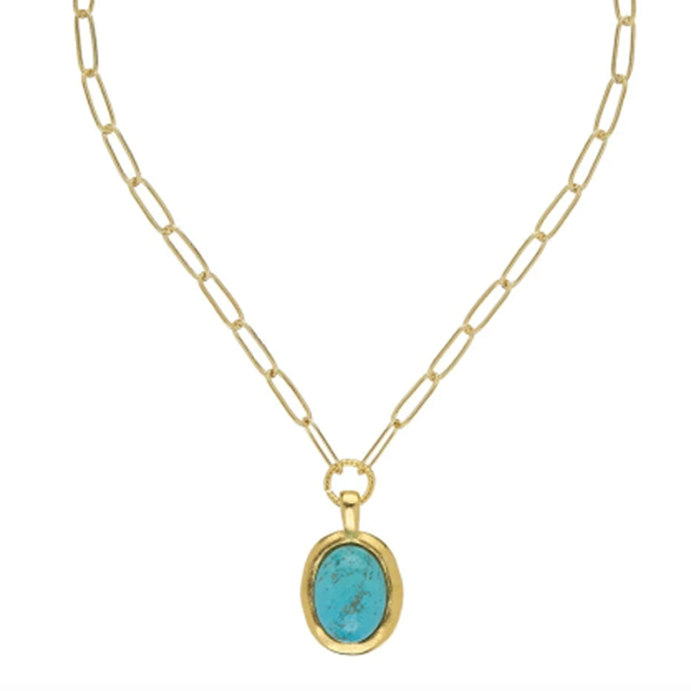 Turquoise Cabochon Necklace