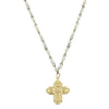 Holy Family Cross on Pearls