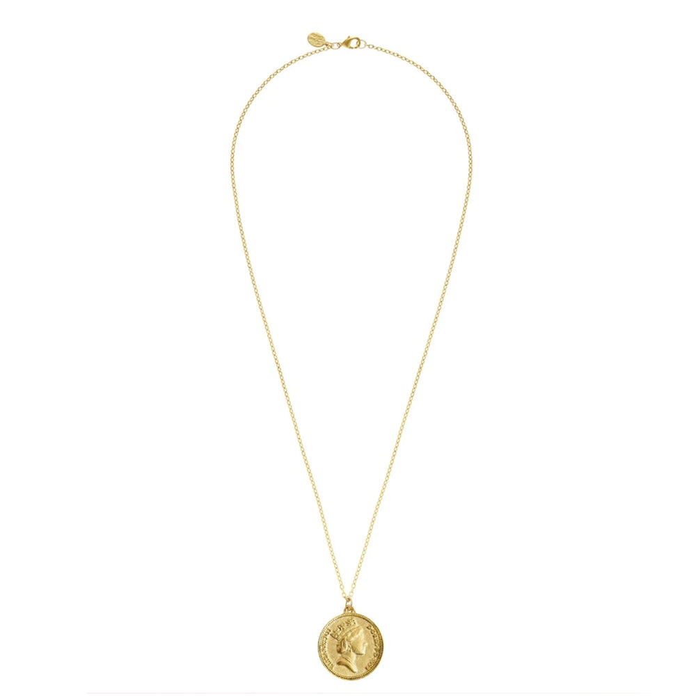 Queen Elizabeth Coin Long Necklace