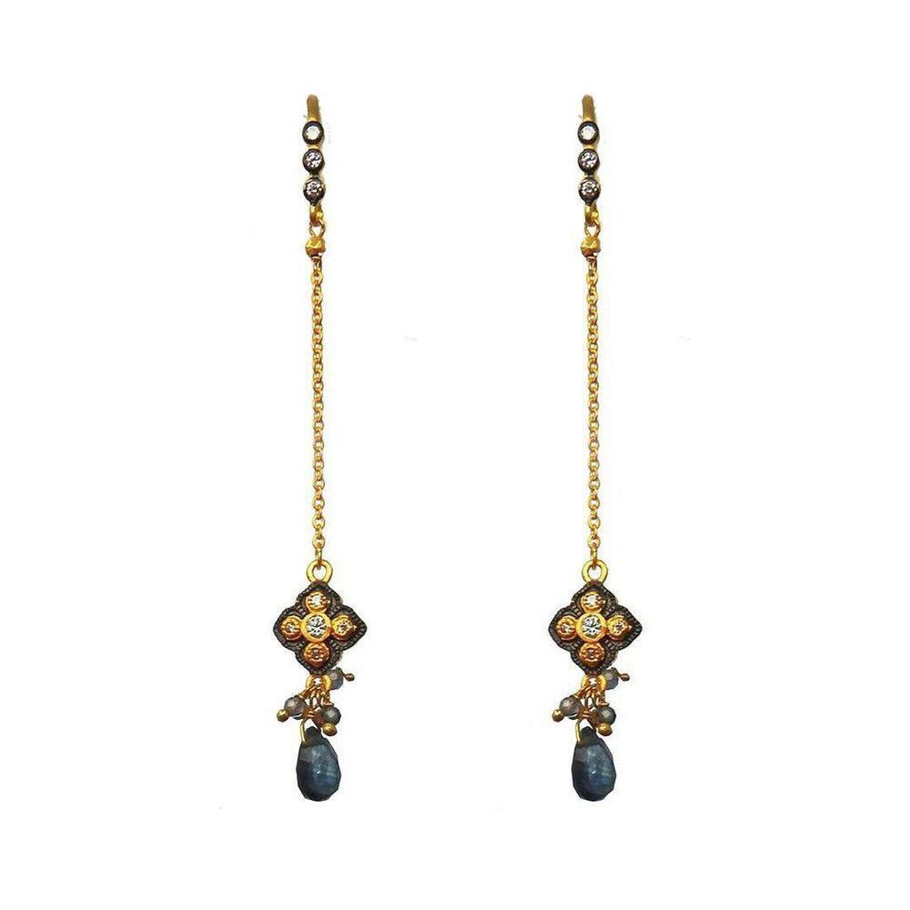 Semi Precious Gemstones Dangle Earrings-Swag Designer Jewelry-Swag Designer Jewelry