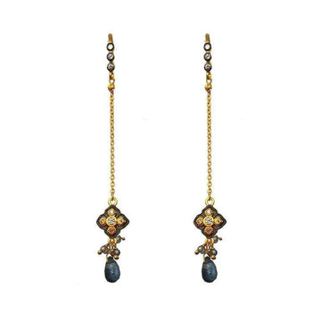 Semi Precious Gemstones Dangle Earrings-Swag Designer Jewelry-Swag Designer Jewelry