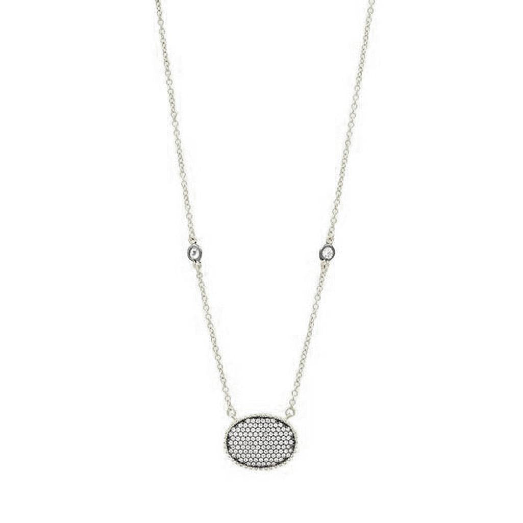 Signature Pave Oval Disc Pendant-Freida Rothman-Swag Designer Jewelry