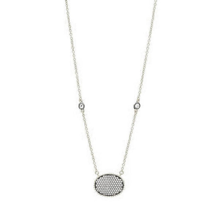 Signature Pave Oval Disc Pendant-Freida Rothman-Swag Designer Jewelry