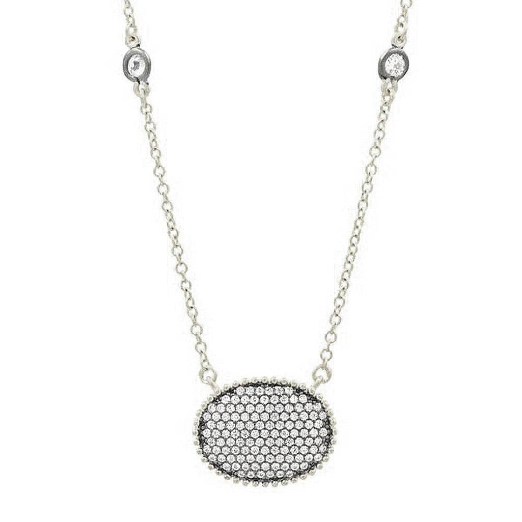 Signature Pave Oval Disc Pendant-Freida Rothman-Swag Designer Jewelry