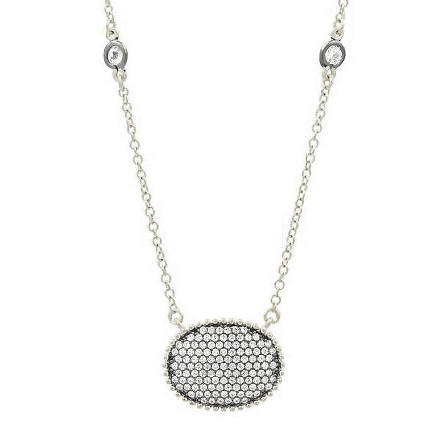 Signature Pave Oval Disc Pendant-Freida Rothman-Swag Designer Jewelry