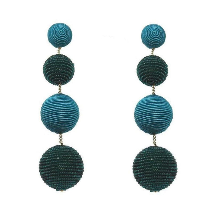 Silk Gumball Drop Earrings-Suzanna Dai-Swag Designer Jewelry