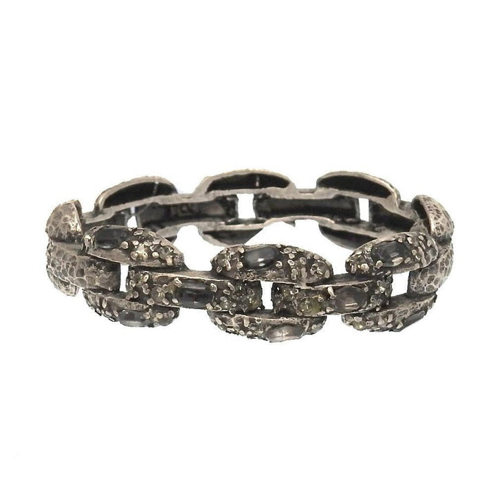 Silver Link Hinged Bracelet-Tat2 Designs-Swag Designer Jewelry