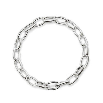 Silver Oval Link Charm Bracelet-Thomas Sabo-Swag Designer Jewelry