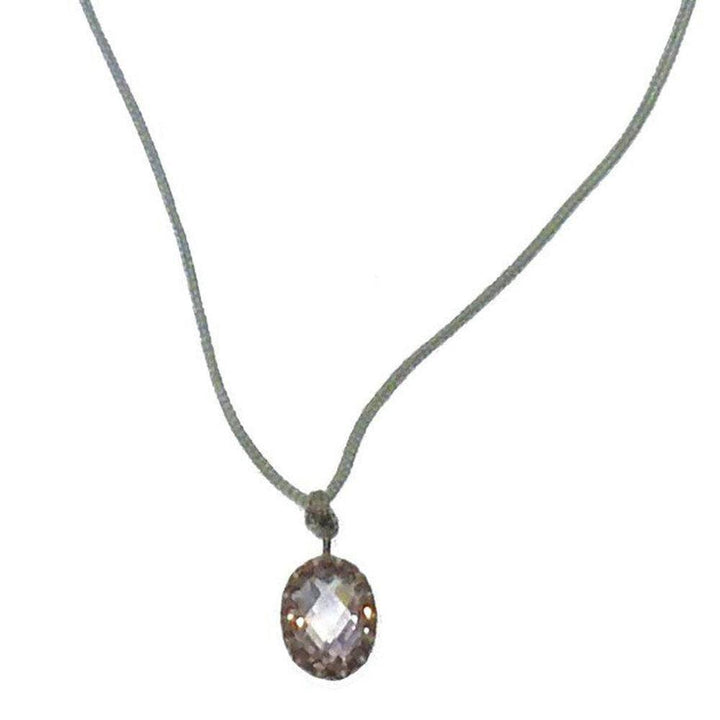 Silver and Cord Crystal Pendant-Bijou Amani-Swag Designer Jewelry