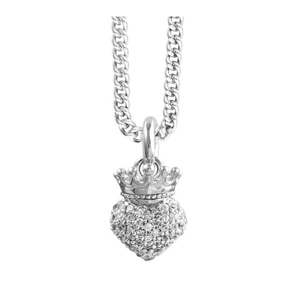 Small Crowned Heart Pendant-King Baby Studio-Swag Designer Jewelry