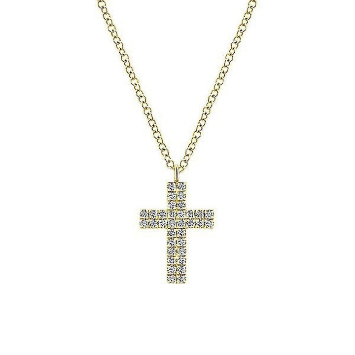 Small Diamond Cross-Gabriel & Co-Swag Designer Jewelry