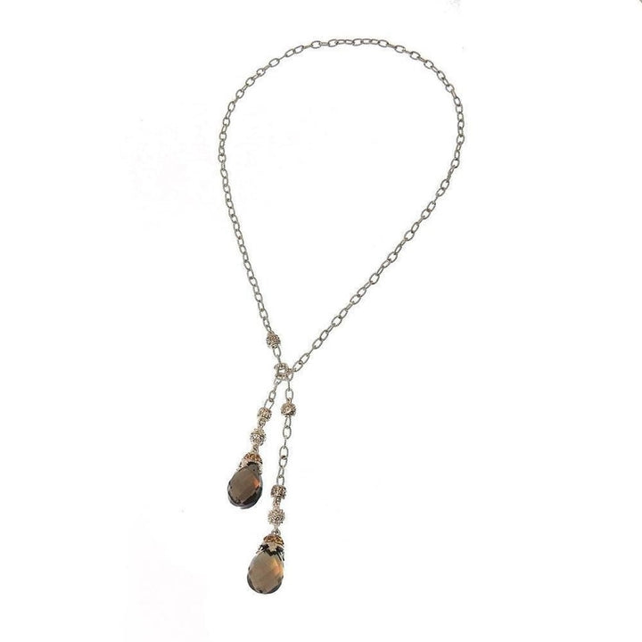 Smoky Topaz Lariat-Gabriel & Co-Swag Designer Jewelry