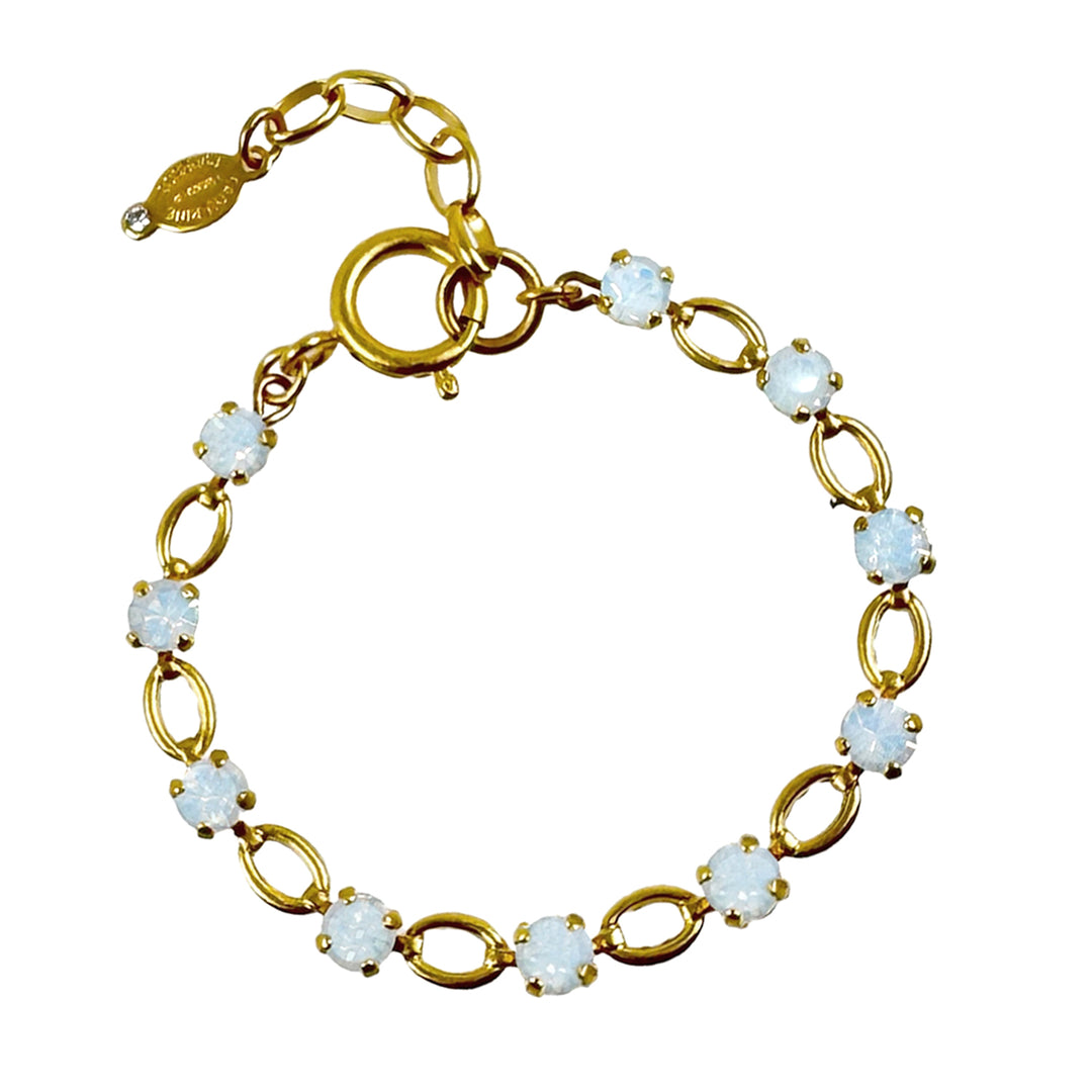 Stationed Link and Crystal Bracelet-La Vie Parisienne-Swag Designer Jewelry