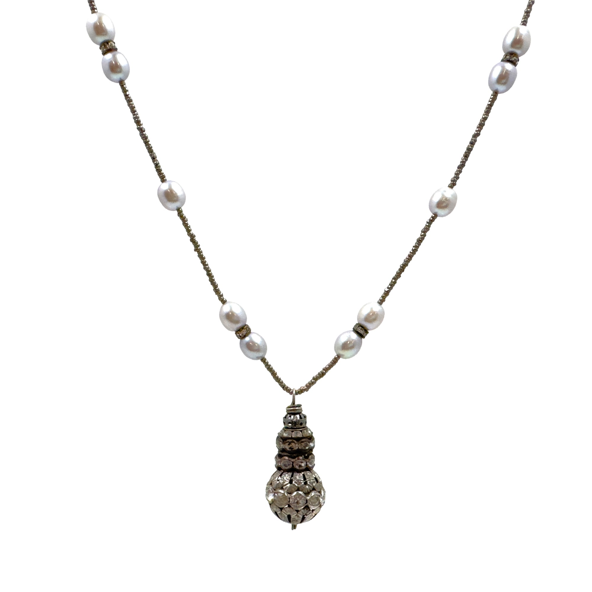 Stationed Pearls with Seed Pearls-Andrea Barnett-Swag Designer Jewelry