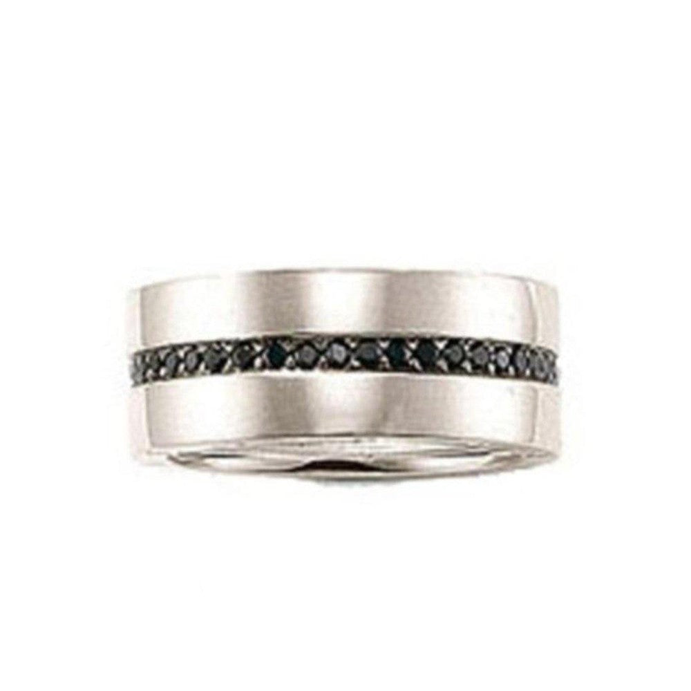 Sterling Band with Black Zirconia-Thomas Sabo-Swag Designer Jewelry