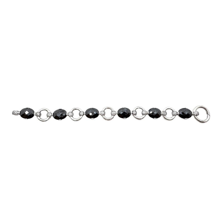 Sterling Silver and Onyx Stationed Bracelet-Thomas Sabo-Swag Designer Jewelry