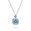 Swiss Blue Topaz Necklace-Gabriel & Co-Swag Designer Jewelry