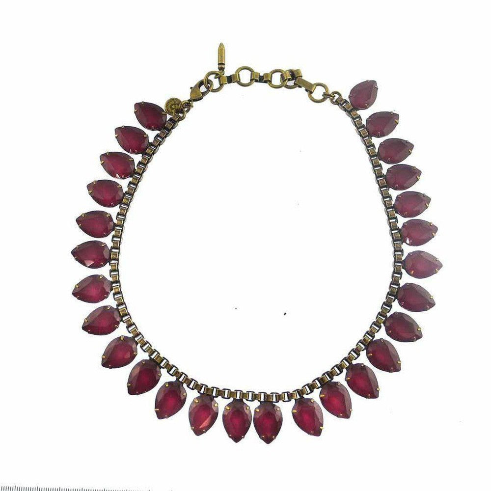 Sylvia Necklace Merlot-Loren Hope-Swag Designer Jewelry