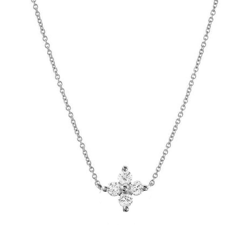 Tiny Star Diamond Necklace White Gold-Liven Co-Swag Designer Jewelry