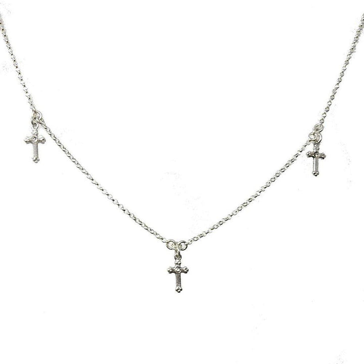 Triple Lovers Cross Choker-Virgins Saints and Angels-Swag Designer Jewelry