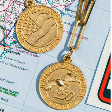 USA 250 Coin Necklace-Susan Shaw-Swag Designer Jewelry