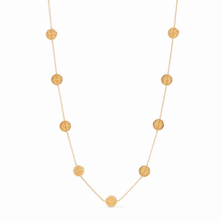 Valencia Coin Delicate Station Necklace-Julie Vos-Swag Designer Jewelry