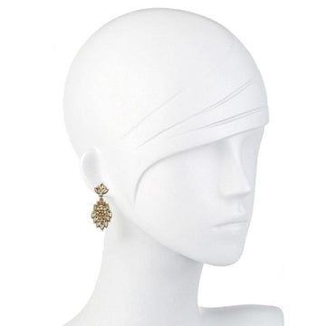 Vietri Crystal and Pearl Drop Earrings-Suzanna Dai-Swag Designer Jewelry