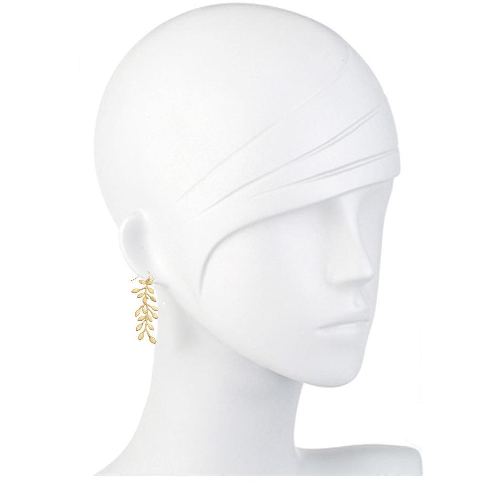 Vine Earrings Gold-Susan Shaw-Swag Designer Jewelry