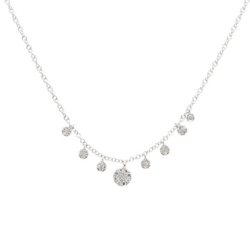 White Gold Disc Necklace-Meira T-Swag Designer Jewelry