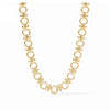 Gold Bamboo Link necklace featuring an intricate chain design.
