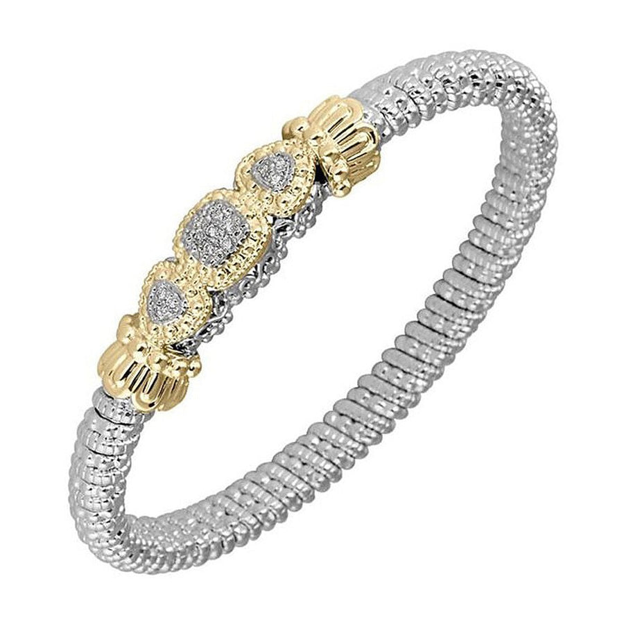 Classic Bangle with Triple Medallion 6mm-Vahan-Swag Designer Jewelry