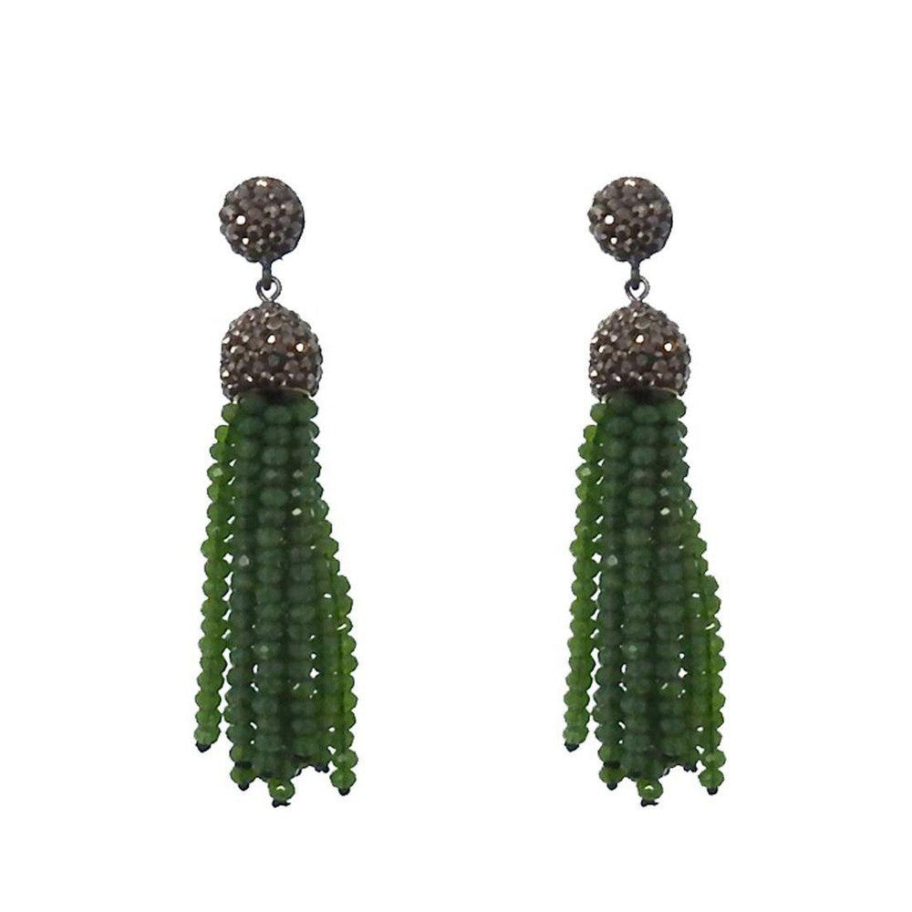 Crystal Tassel Earrings-Swag Designer Jewelry-Swag Designer Jewelry