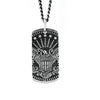 Silver Eagle dog tag pendant necklace featuring an American eagle design.
