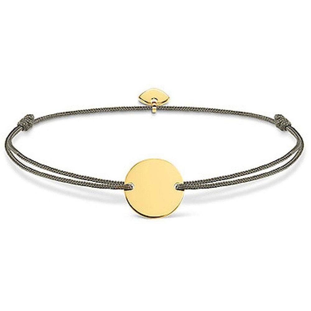 Engravable Bracelet on Beige Cord-Thomas Sabo-Swag Designer Jewelry