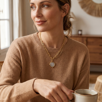 Buffalo Nickel Coin on Gold Chain