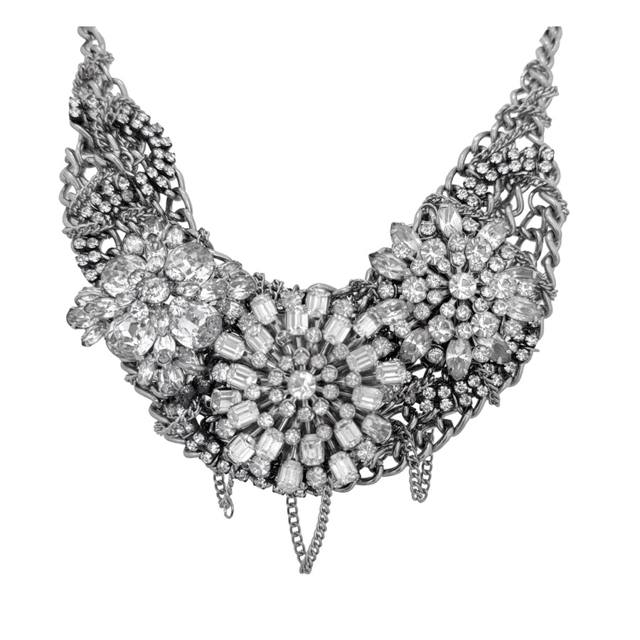 Lulu Frost Silvertone Collage Necklace-Lulu Frost-Swag Designer Jewelry