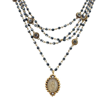 Magdalena in Hematite-Virgins Saints and Angels-Swag Designer Jewelry