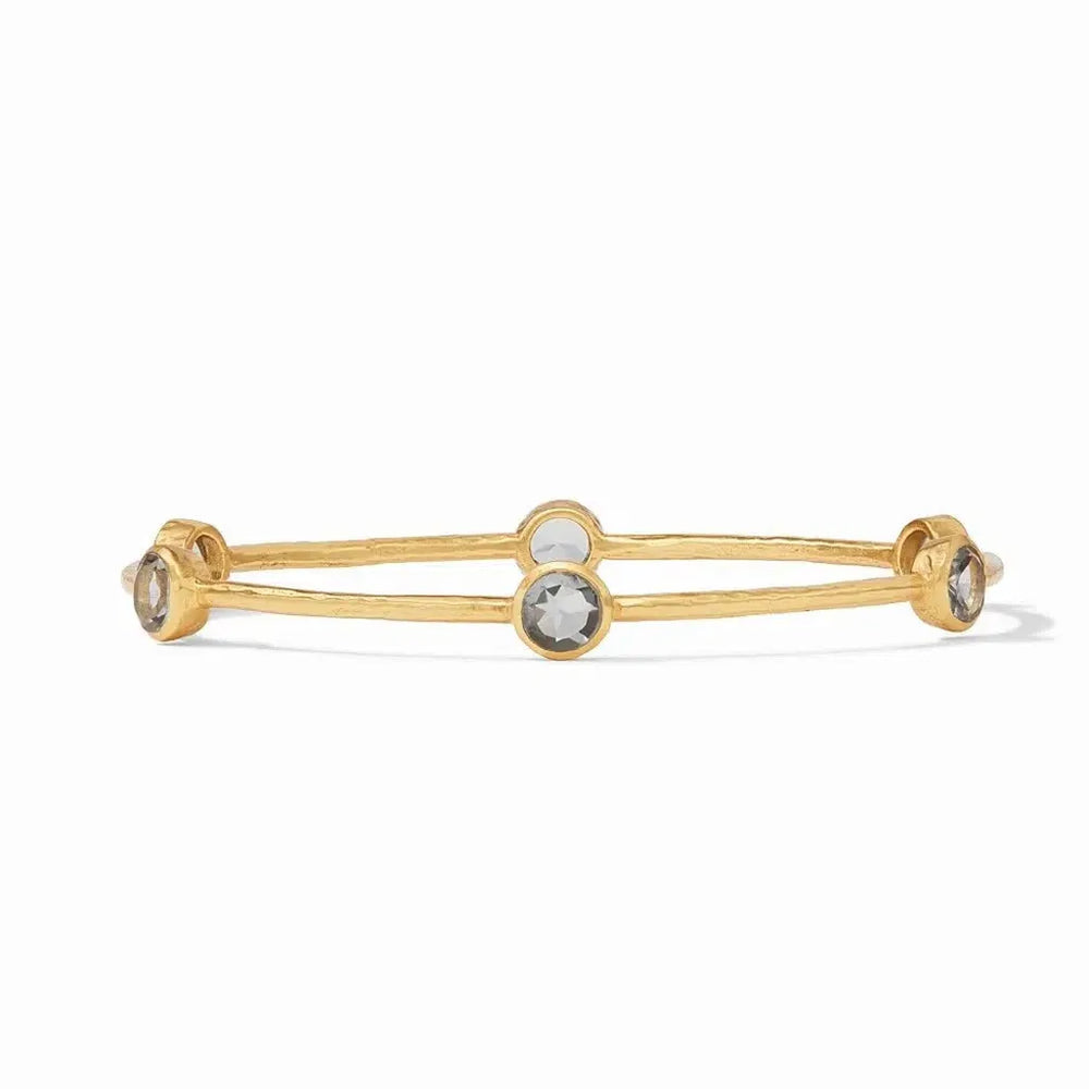 Milano 6 Stone Gold Bangles with assorted gemstones

