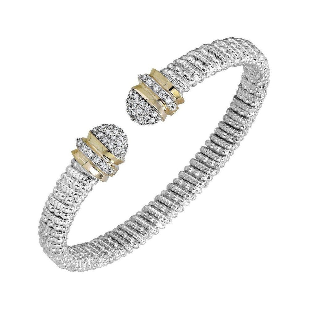 Open Bracelet Gold and Diamond Tips-Vahan-Swag Designer Jewelry