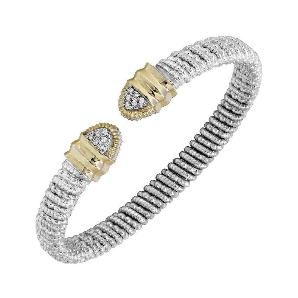 Open Bracelet with Diamond Tips-Vahan-Swag Designer Jewelry