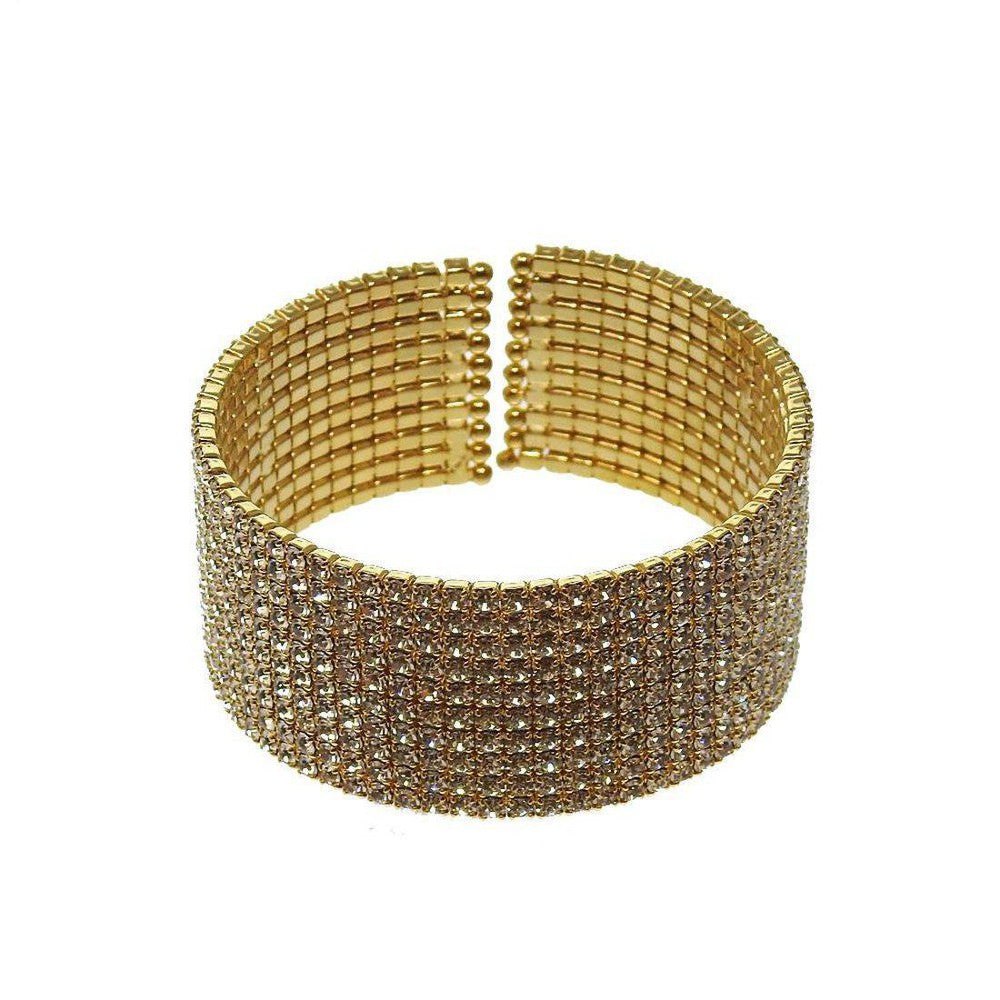 Pave Gold Crystal Cuff-Swag Designer Jewelry-Swag Designer Jewelry