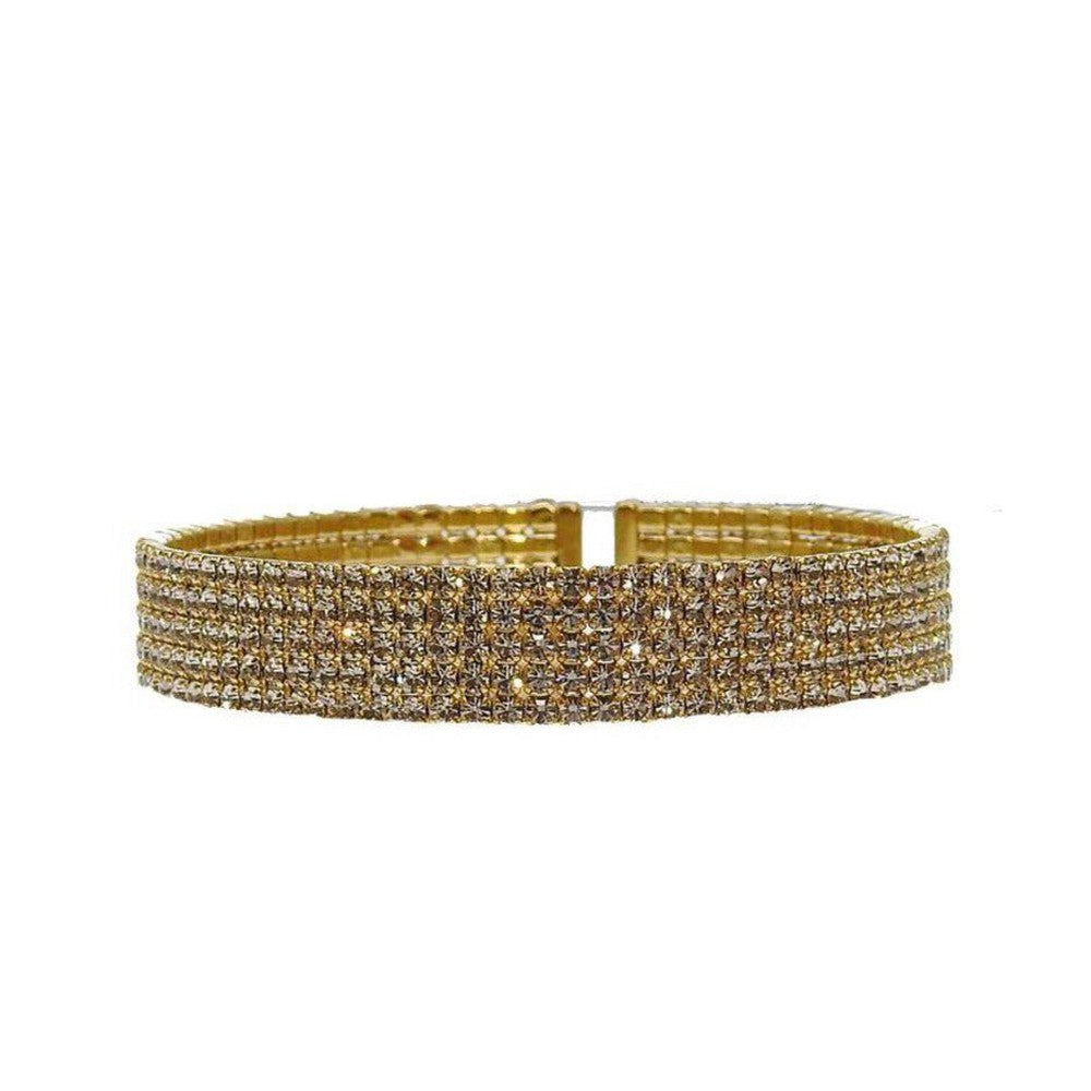 Pave Gold Crystal Cuff-Swag Designer Jewelry-Swag Designer Jewelry