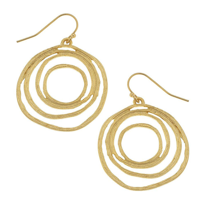 Round Swirl Earrings-Susan Shaw-Swag Designer Jewelry