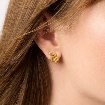 Snake Stud Earrings-Julie Vos-Swag Designer Jewelry