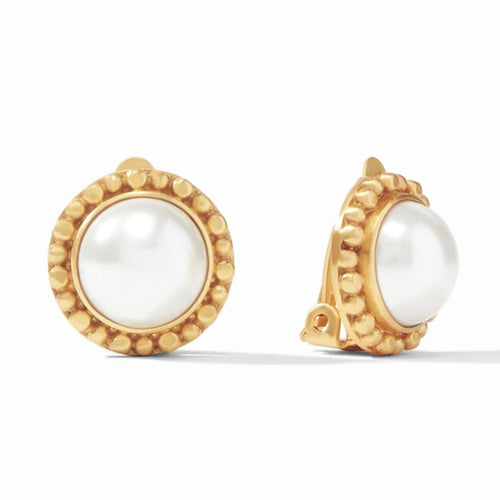 Marbella Pearl Clip Earrings-Julie Vos-Swag Designer Jewelry