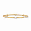 Gold Monaco bangle with marquise-cut clear stones.
