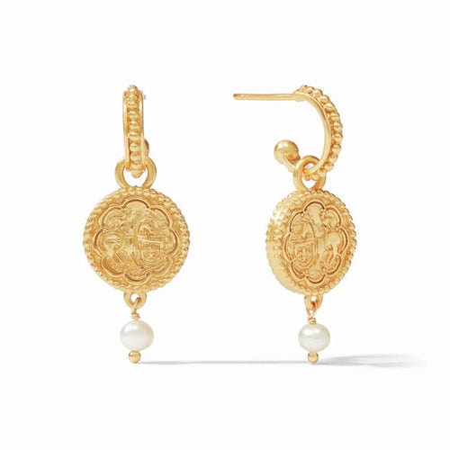 Trieste Hoop & Charm Earrings-Julie Vos-Swag Designer Jewelry